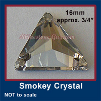 RG Triangle Sew On Smokey Crystal